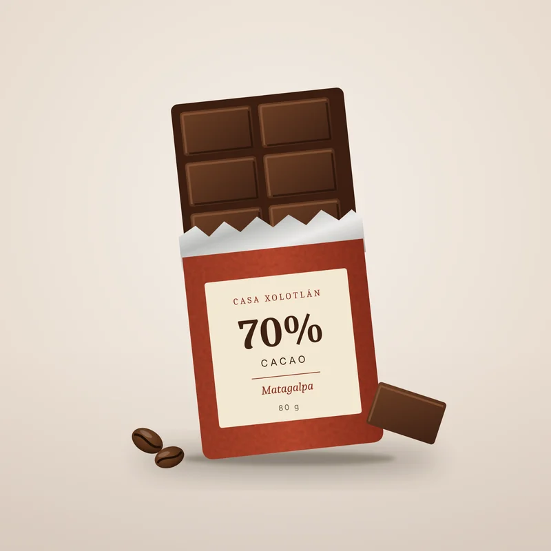 Chocolate artesanal 70 % cacao